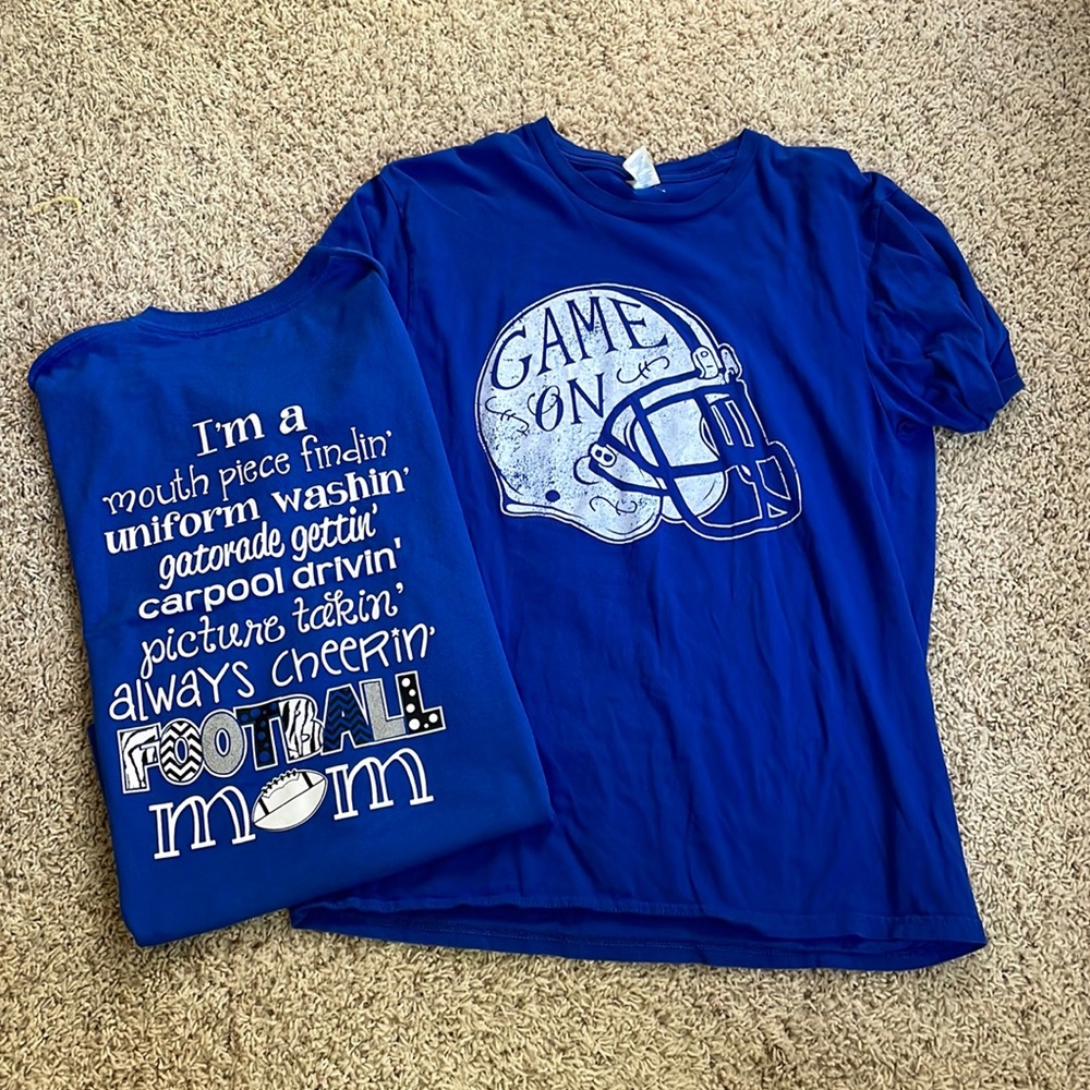 Football Mom custom tees size Medium boutique Friday night lights game day